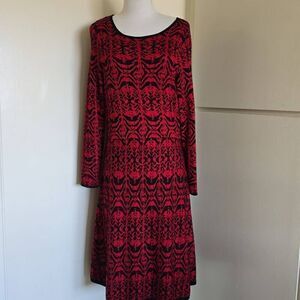 Derek Heart Plus red and black sweater dress, EUC, Sz. 1X